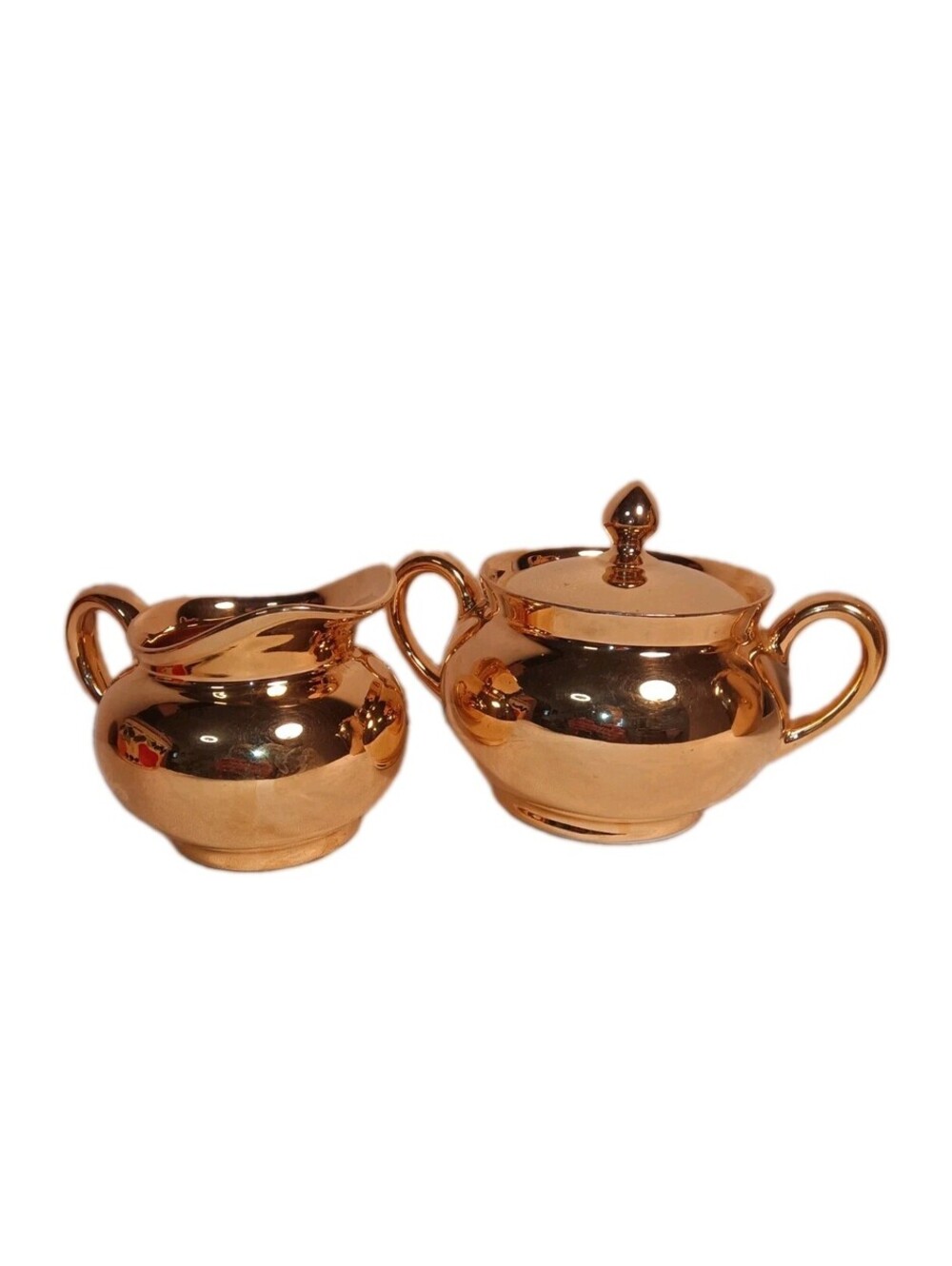 Antique GDA Limoges France Porcelain Creamer & Sugar Set Warranted 22K Gold